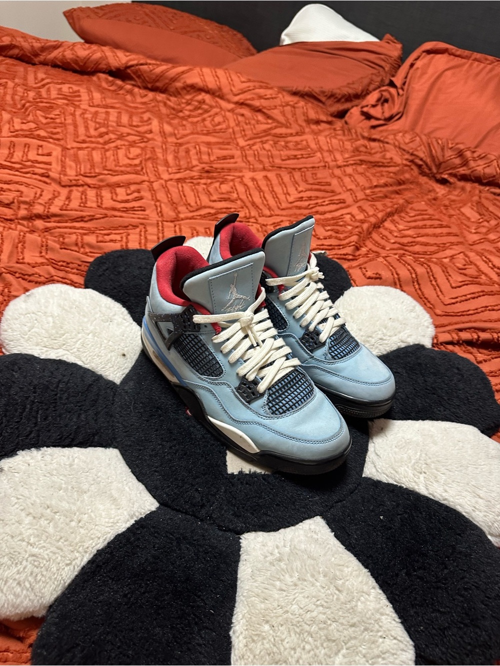 Jordan Men’s Sneakers in Light Blue, Red and Cream